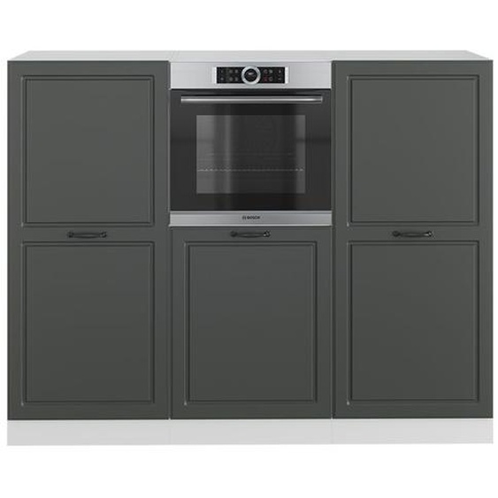 Bloc cuisine R-Line, 180 cm sans plan de travail, Anthracite maison de campagne/blanc, Vicco