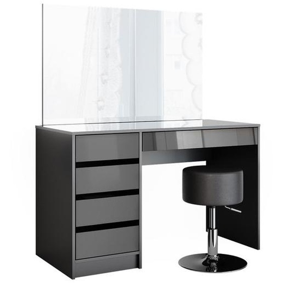 Vicco Coiffeuse Table de coiffeuse Commode de coiffeuse Sherry anthracite Miroir (Tabouret )