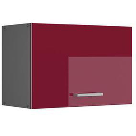 Vicco elément haut de cuisine R-Line, Rouge bordeaux Haute brillance, 60 cm Plat