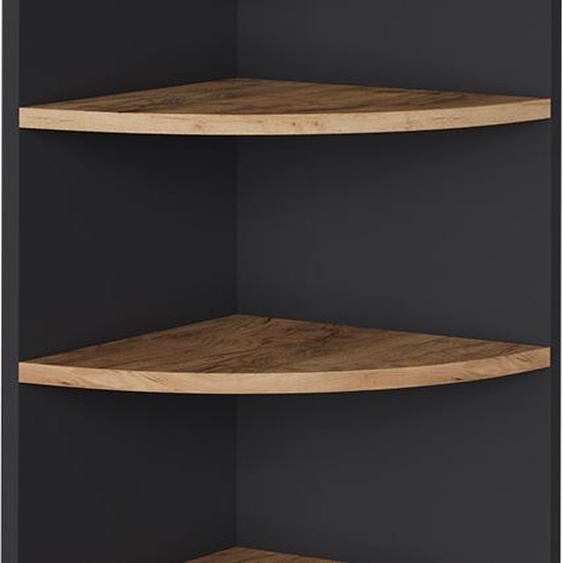 Vicco Étagère dangle Ecki, 30x60cm, Anthracite/chêne doré