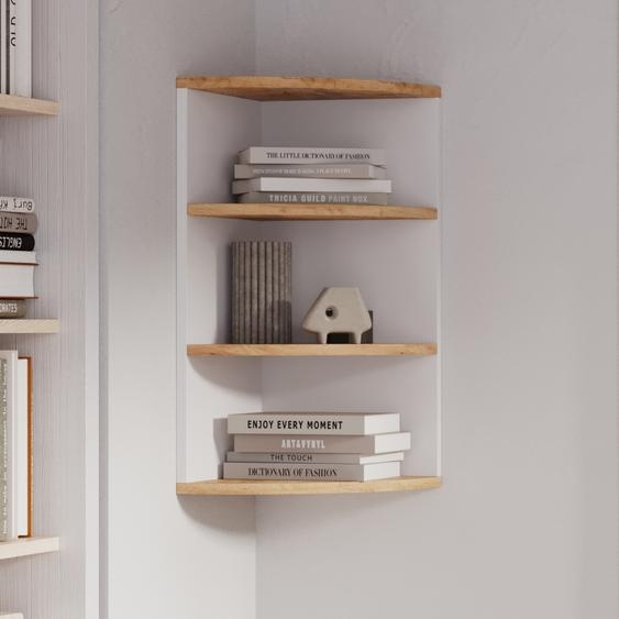 Vicco Étagère dangle Ecki, 30x60cm, Chêne blanc/force de lor