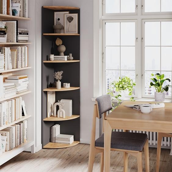 Vicco Étagère dangle Ecki, 40x180.6cm, Anthracite/chêne doré