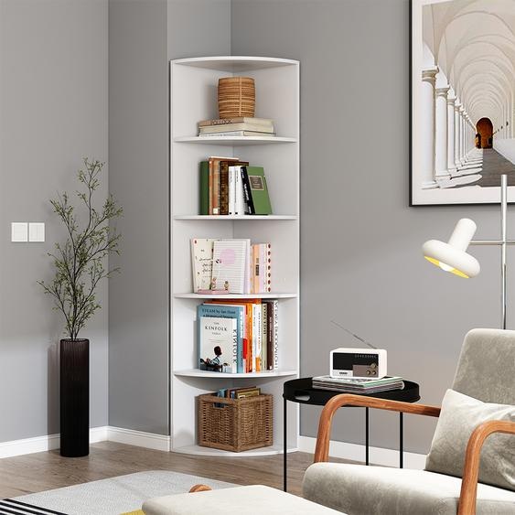 Vicco Étagère dangle Fabienne, 40 x 180 cm avec 5 compartiments, Blanc/Blanc