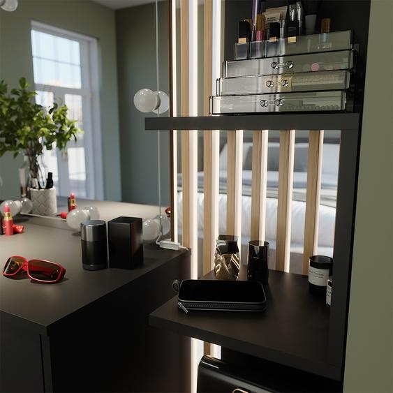 Vicco Étagère dangle Paolo, 28x175.4cm avec 5 compartiments, Noir