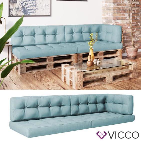 Vicco lot de coussins coussin dassise dossier et latéral flocon bleu
