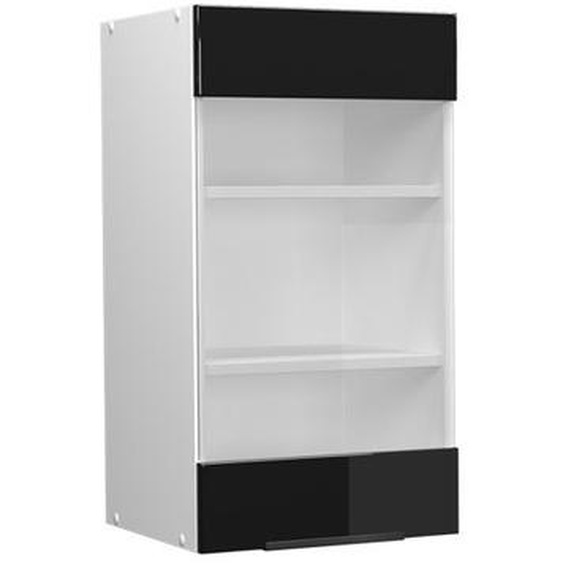 Vicco meuble de cuisine haut vitré Fame-Line, Chêne noir brillant, 40 cm