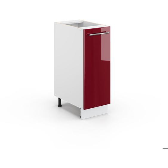 Vicco meuble de rangement de salle de bain Fame-Line, Rouge bordeaux Haute brillance, 30 x 81.6 cm sans plan de travail