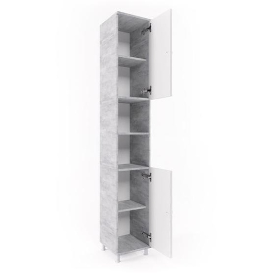 Vicco meuble de rangement de salle de bain Fynn, Béton, 30 x 190 cm
