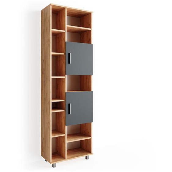 Vicco meuble de rangement de salle de bain Ilias, Chêne de force doré, 60 x 190 cm