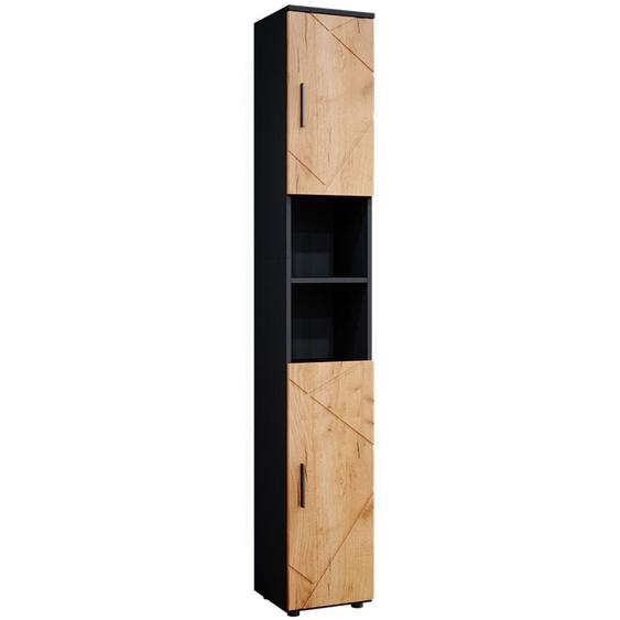 Vicco - Meuble de rangement de salle de bain Irma, Anthracite, 30 x 192 cm