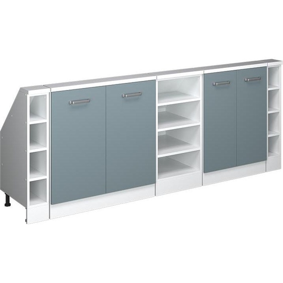 Vicco Meuble sous pente R-Line, 210cm Lot de 5, Bleu-gris/blanc