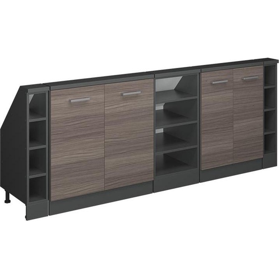 Vicco Meuble sous pente R-Line, 210cm Lot de 5, Gris noble/Anthracite