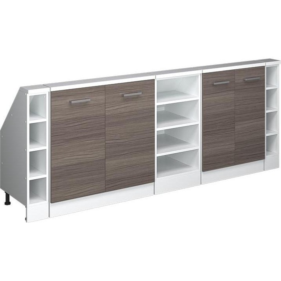 Vicco Meuble sous pente R-Line, 210cm Lot de 5, gris noble/blanc