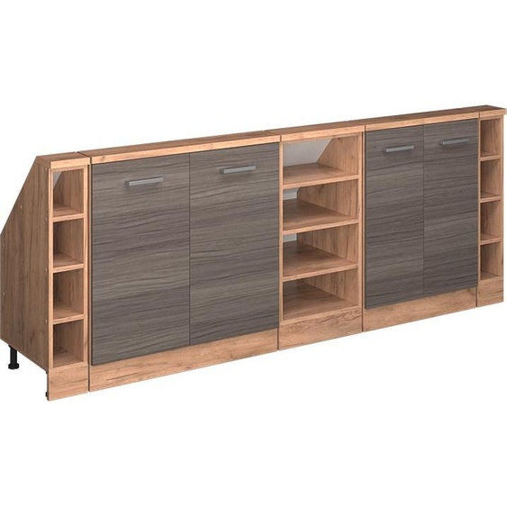 Vicco Meuble sous pente R-Line, 210cm Lot de 5, gris noble/chêne doré