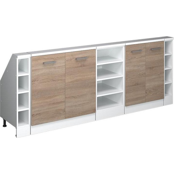 Vicco Meuble sous pente R-Line, 210cm Lot de 5, Sonoma/blanc