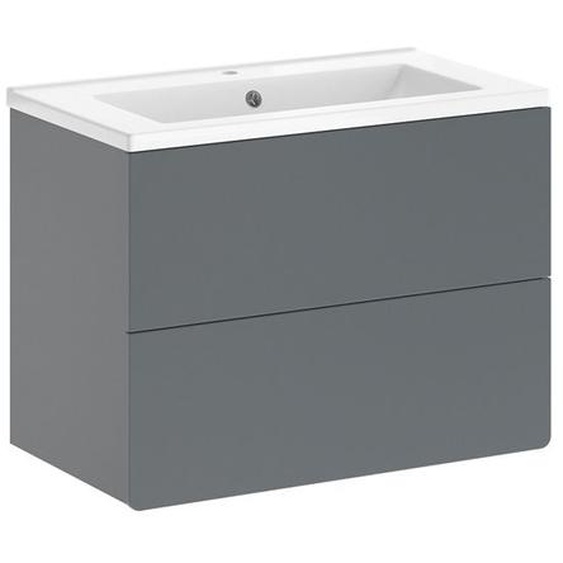 Vicco set de meubles de salle de bain Izan, Gris, 2 pièces