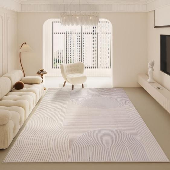 Vicmhuang - Tapis De Salon Chambre - Peluche Courte Haute Densité - Motifs Géométriques- Antidérapant 160x230cm