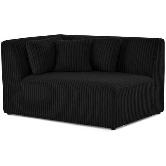 Victoire - module dassise dangle gauche en velours côtelé grosses côtes - Noir