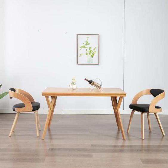 vidaXL 2x Bois Courbé Chaises à Dîner Chaises de Salle à Manger Chaises de Cuisine Chaises de Repas Chaises de Salon Maison 283105