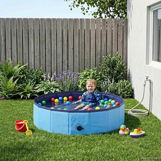 VidaXL 3416320, Piscine tubulaire, Ronde, PVC, Bleue