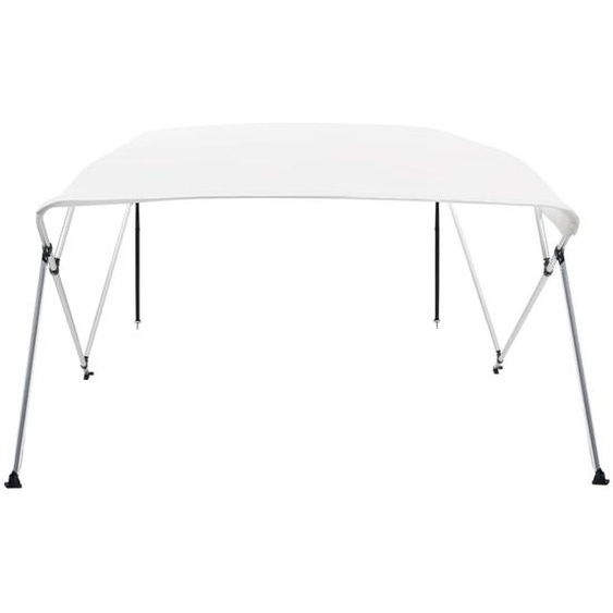 vidaXL 4-Bow Bimini Top blanc 243x210x137 cm