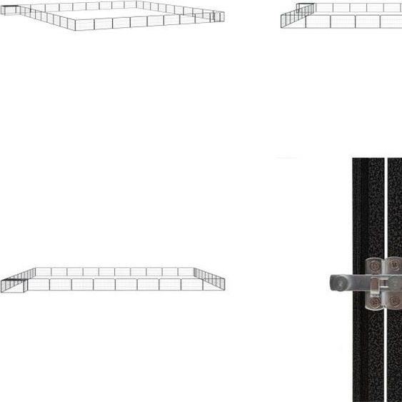 vidaXL 40 pcs. parc à chien noir 100x50cm acier revêtu par poudre - parc à chien - parc pour chiots - chenil extérieur