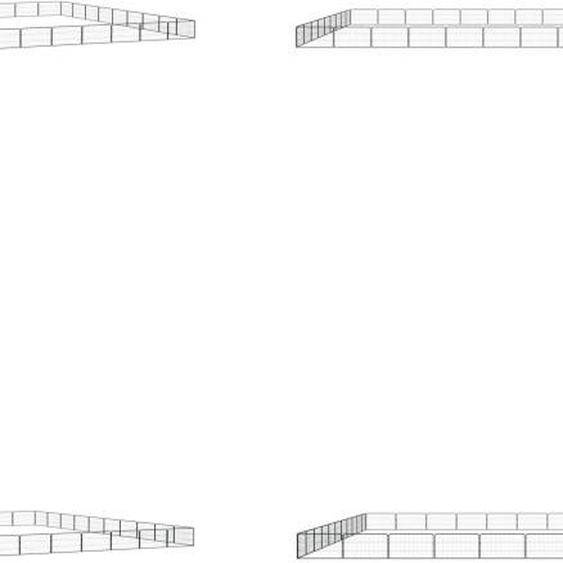 vidaXL 40 pcs. parc à chien noir 100x50cm acier revêtu par poudre - parc à chien - parc pour chiots - chenil extérieur