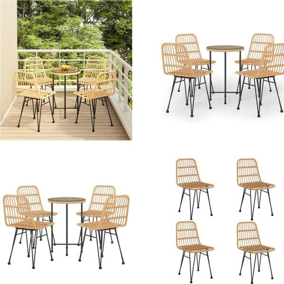 vidaXL 5 pcs. Salon de jardin Poly Rotin - Salon de jardin - Salon de jardin - Salon de terrasse - Salon dextérieur