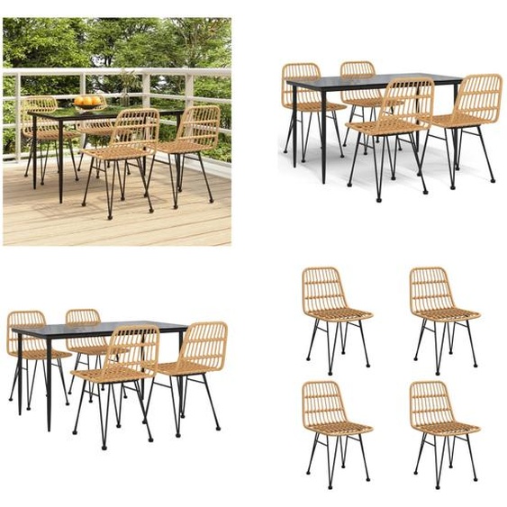 vidaXL 5 pcs. Salon de jardin Poly Rotin - Salon de jardin - Salon de jardin - Salon de terrasse - Salon dextérieur