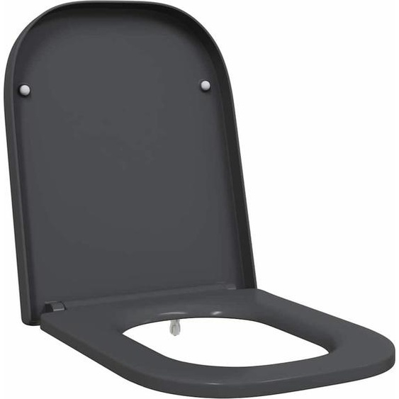 vidaXL Abattant de W.-C. à fixation rapide anthracite 44,5 x 35 x 3,6 cm