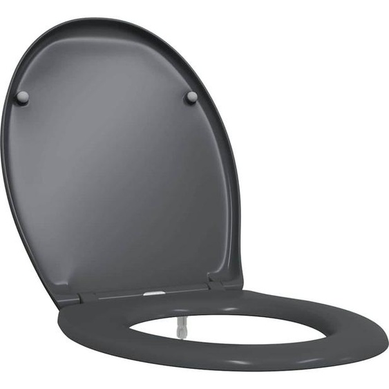vidaXL Abattant de W.-C. à fixation rapide anthracite 44,8 x 37,3 x 4,2 cm