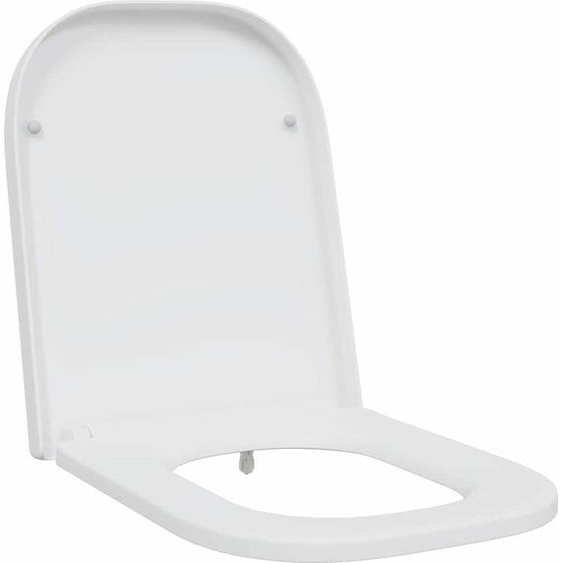 vidaXL Abattant de W.-C. à fixation rapide Blanc 44,5 x 35 x 3,6 cm Duroplast
