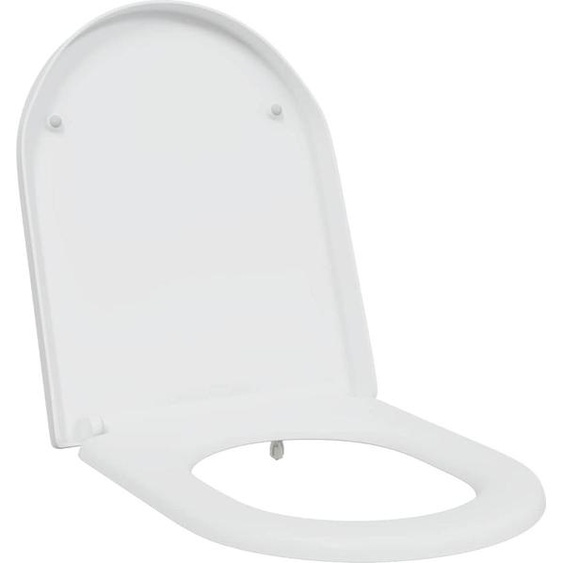 vidaXL Abattant de W.-C. à fixation rapide Blanc 46,2 x 36 x 4,3 cm Duroplast