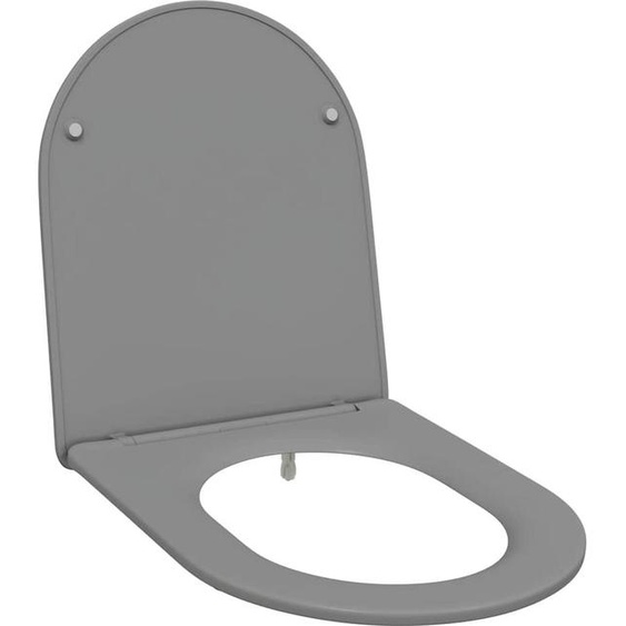 vidaXL Abattant de W.-C. à fixation rapide Gris 44 x 36,4 x 3,4 cm Duroplast