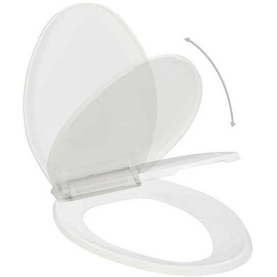 vidaXL Abattant WC à fermeture en douceur Libération rapide Blanc