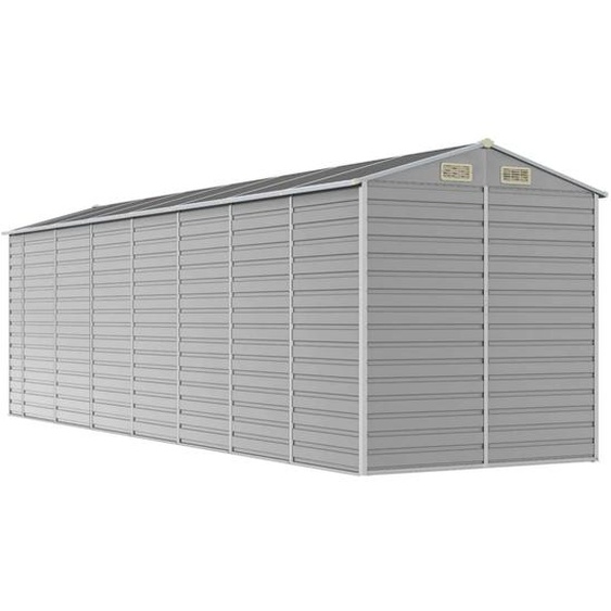 vidaXL Abri de jardin gris clair 191x640x198 cm Acier galvanisé