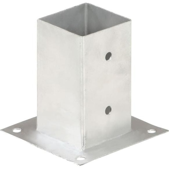 vidaXL Ancrage de poteau 4 pcs. Métal galvanisé 81 mm