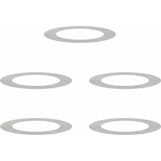 vidaXL Anneaux darbre plats 5 pcs Argent Ø30 / 60 cm Acier inoxydable