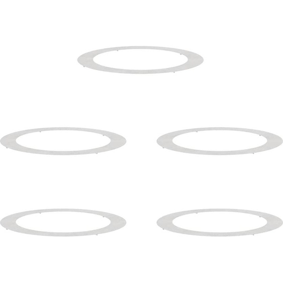 vidaXL Anneaux darbre plats 5 pcs Argent Ø90 / 120 cm Acier inoxydable