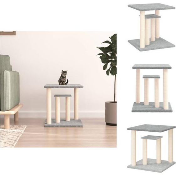 vidaXL Arbre à chat avec plateformes Gris clair 50 cm - Arbres à chat