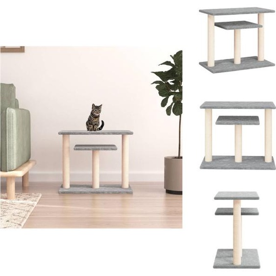 vidaXL Arbre à chat avec plateformes Gris clair 62,5 cm - Arbres à chat