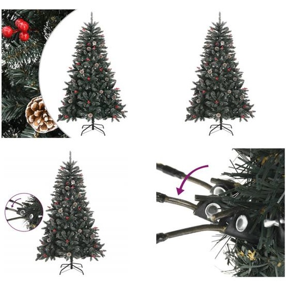 vidaXL Arbre de Noël artificiel avec support Vert 120 cm PVC - Arbre de Noël - Arbres de Noël - Arbre de Noël artificiel