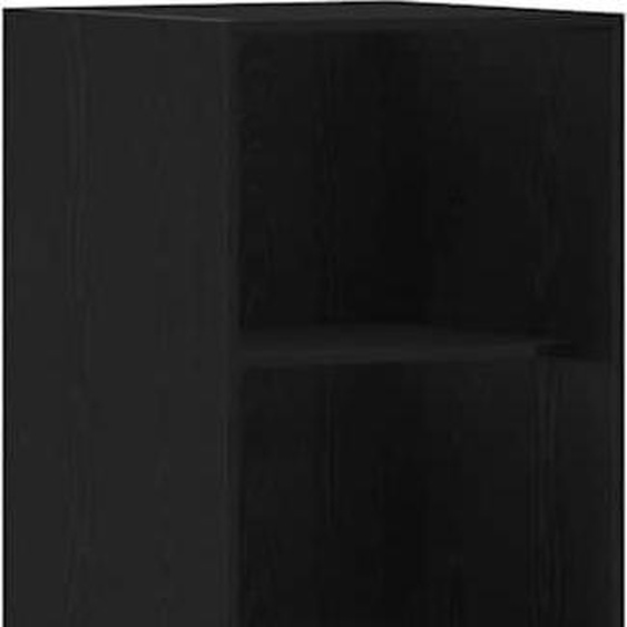 vidaXL Armoire 2 pcs noir imitation chêne 50 x 50 x 200 cm