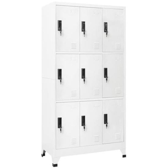 vidaXL Armoire à casiers Blanc 90x45x180 cm Acier 339804