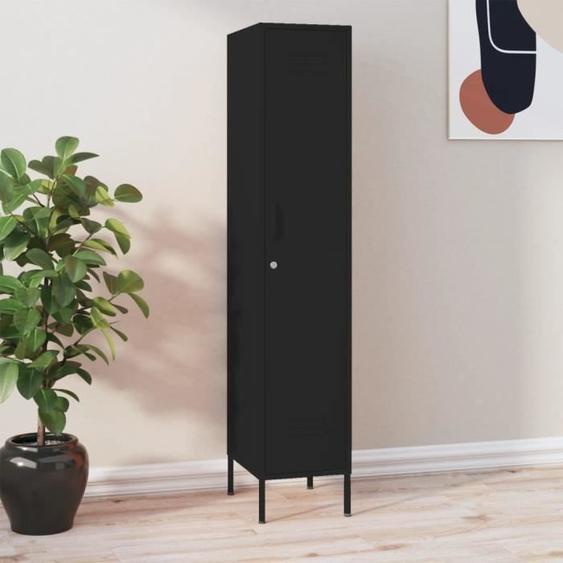 vidaXL Armoire à casiers Noir 35x46x180 cm Acier 336259