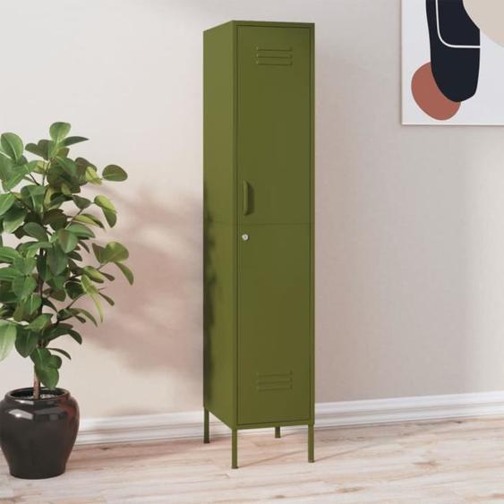 vidaXL Armoire à casiers Vert olive 35x46x180 cm Acier 336252