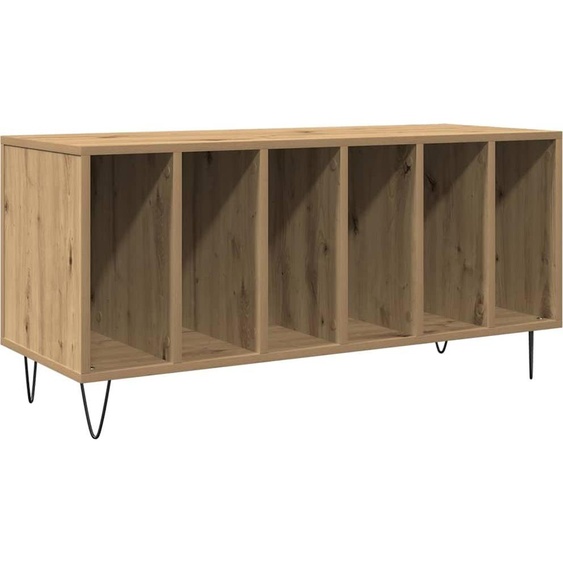 vidaXL Armoire à disques en vieux bois 100 x 38 x 48 cm Matériau dérivé du bois
