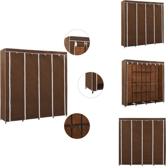 vidaXL Armoire à vêtements avec 4 compartiments Brun 175 x 45 x 170 cm - Armoires à vêtements