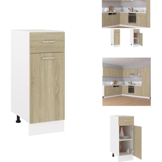 vidaXL Armoire basse à tiroirs Chêne Sonoma 30x46x81,5 cm Bois composite - Armoires de cuisine