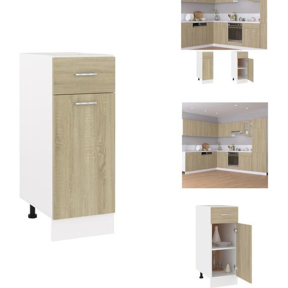 vidaXL Armoire basse à tiroirs Chêne Sonoma 30x46x81,5 cm Bois composite - Armoires de cuisine